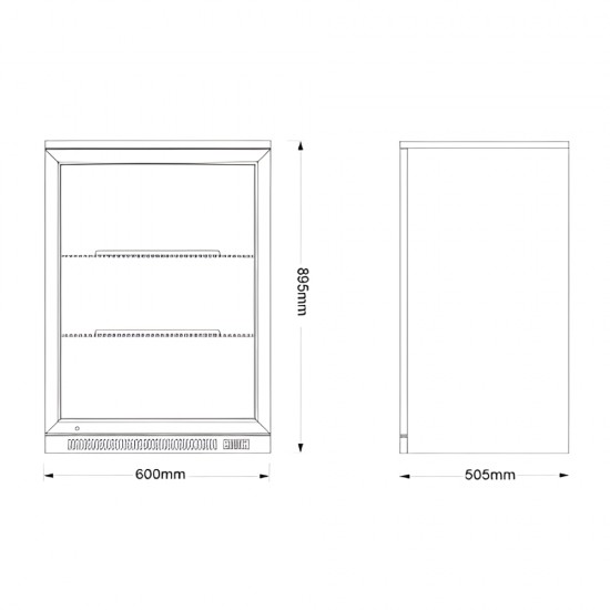 GN-126L back Bar Cooler Inox