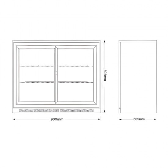 GN-220HS back Bar Cooler