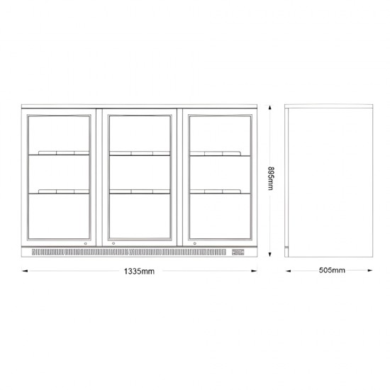 GN-320H back Bar Cooler